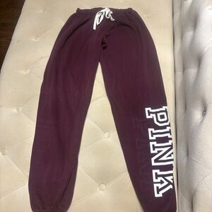 PINK Victoria Secrets Women Sweatpants - Burgundy Joggers XS